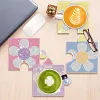 4pcs DIY Diamond Painting Coaster Kit With Holder - Flower