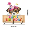 Holz alles Gute zum Geburtstag Hund - 5d DIY Handwerk Wandhaken