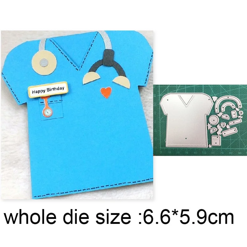 Craft Dies Metal Cutting Dies Cut Die Doctor Nurse Uniform Scrapbooking Dies Craft Paper Knife Mould Blade Punch Steencils Gift