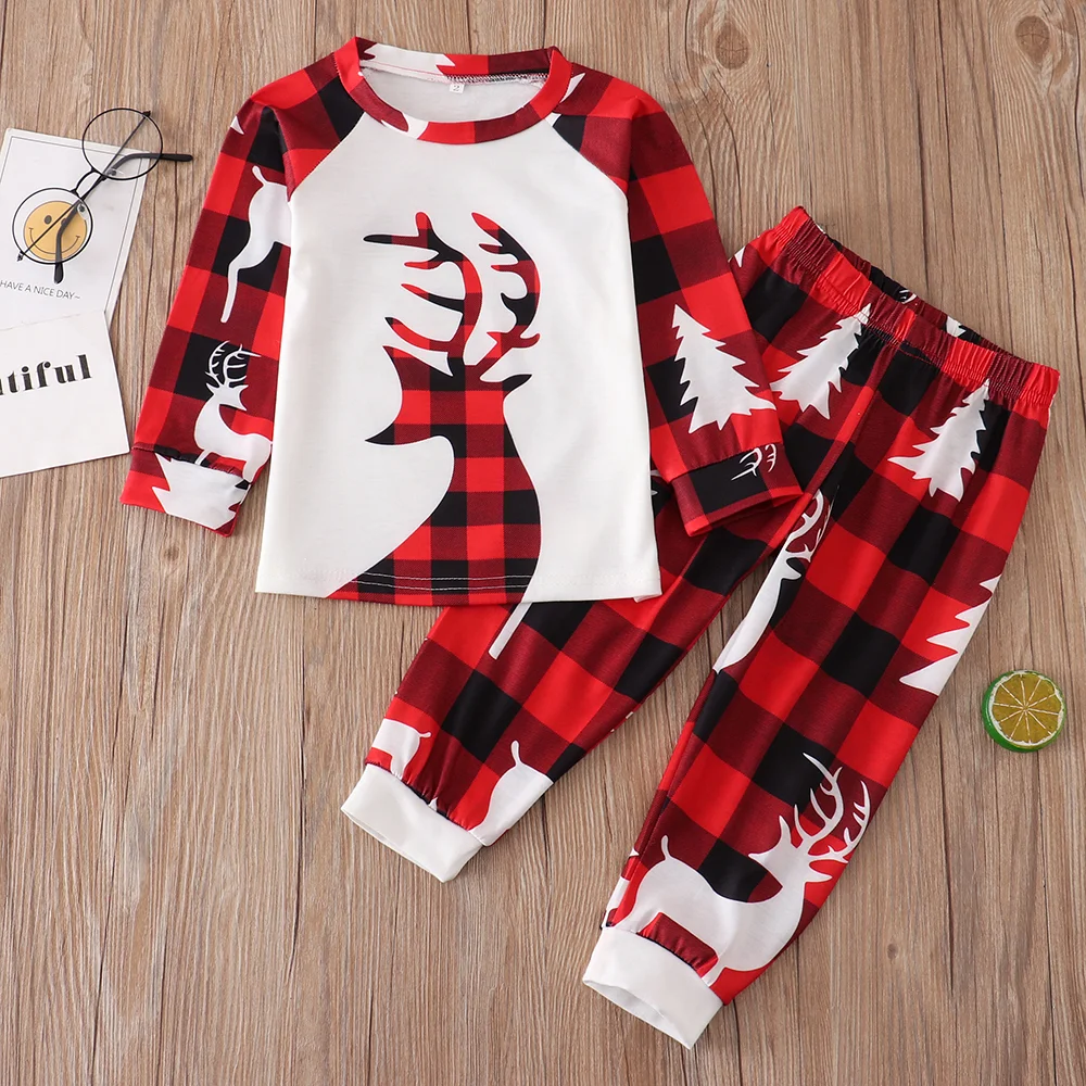 Christmas Elk Print Pajamas