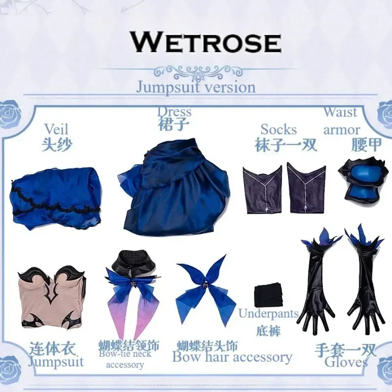 [Wetrose] In Stock Blue Dress Anime Cosplay Costume 