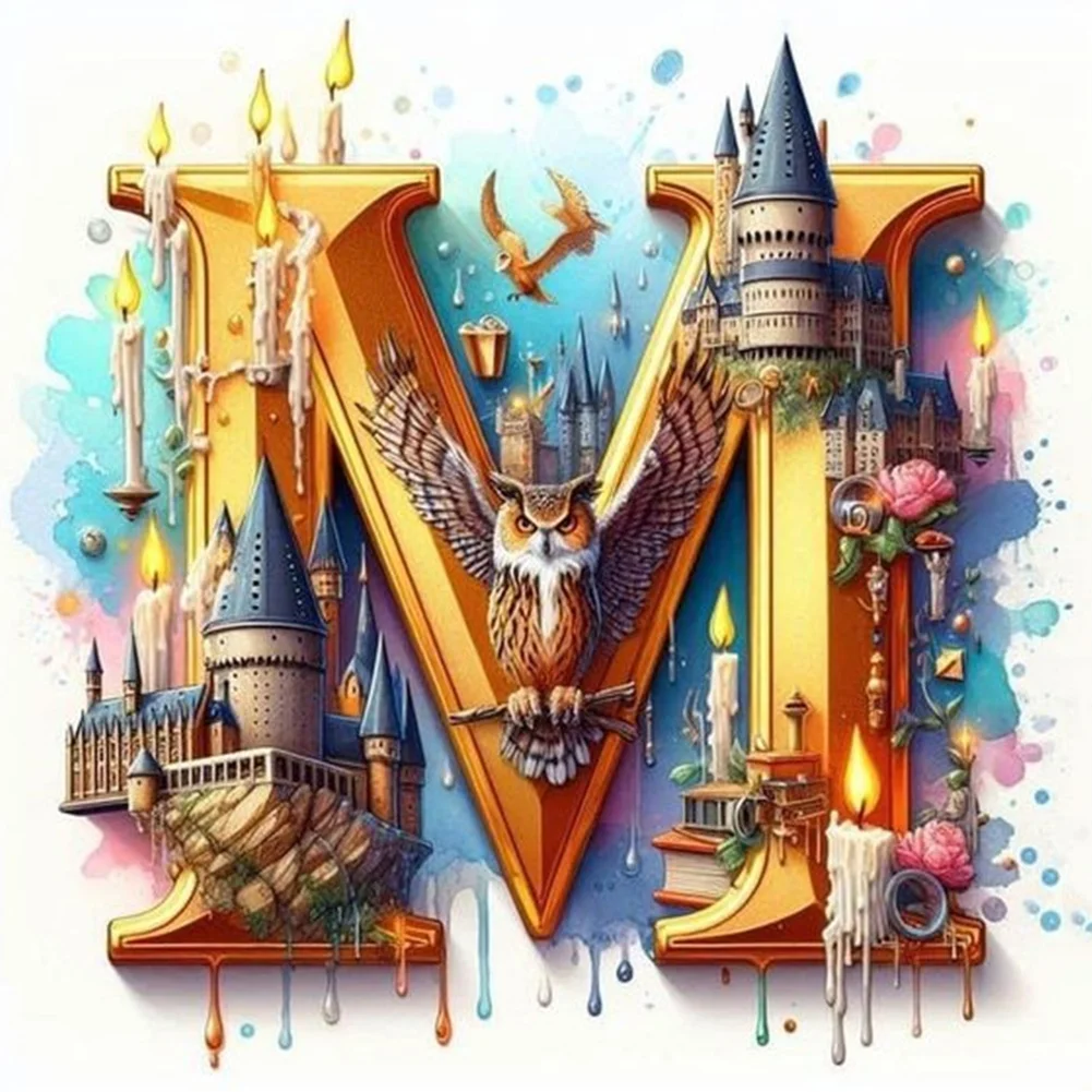 Diamond Painting - Full Square Drill - Harry Potter Letters(Canvas|35*35cm)