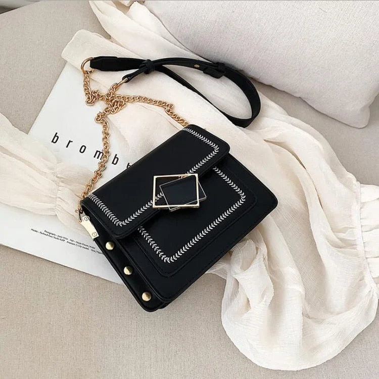 Popular Fashion Crossbody Bags For Women 2021 New Shoulder Bag Chain Strap Handbags Designer Pu Leather Ladies Messenger Bags