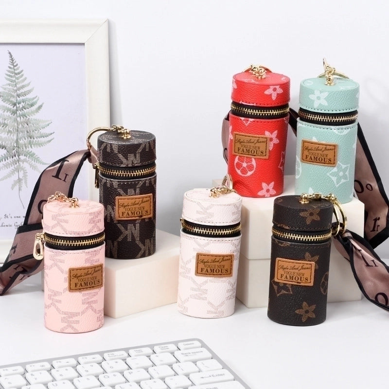 Modern Style Geometric Pu Leather Metal Women’s Bag Pendant Keychain 1 Piece