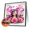 Rose Love Schildkröte - runder Bohrer Diamantmalerei - 40*40cm