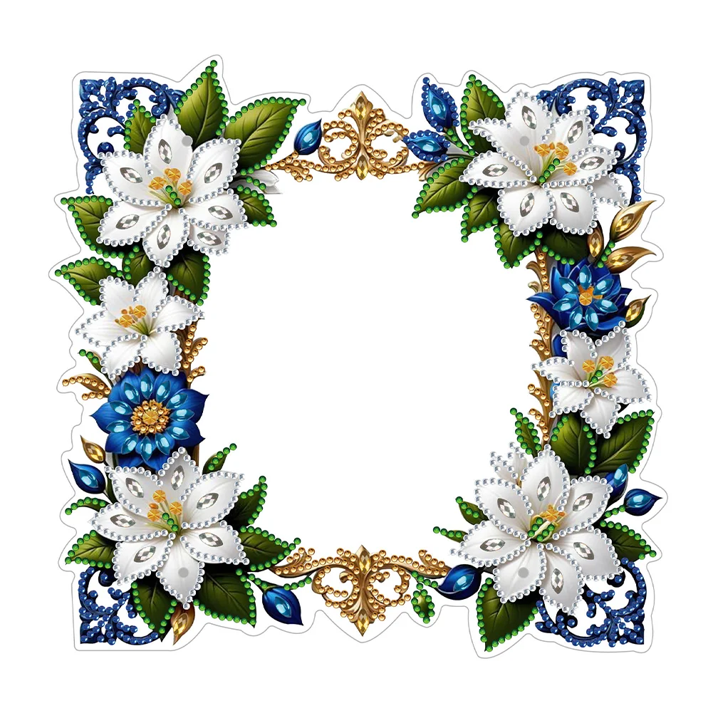 DIY Flower Special Shape Diamond Painting Picture Frame for Home Office