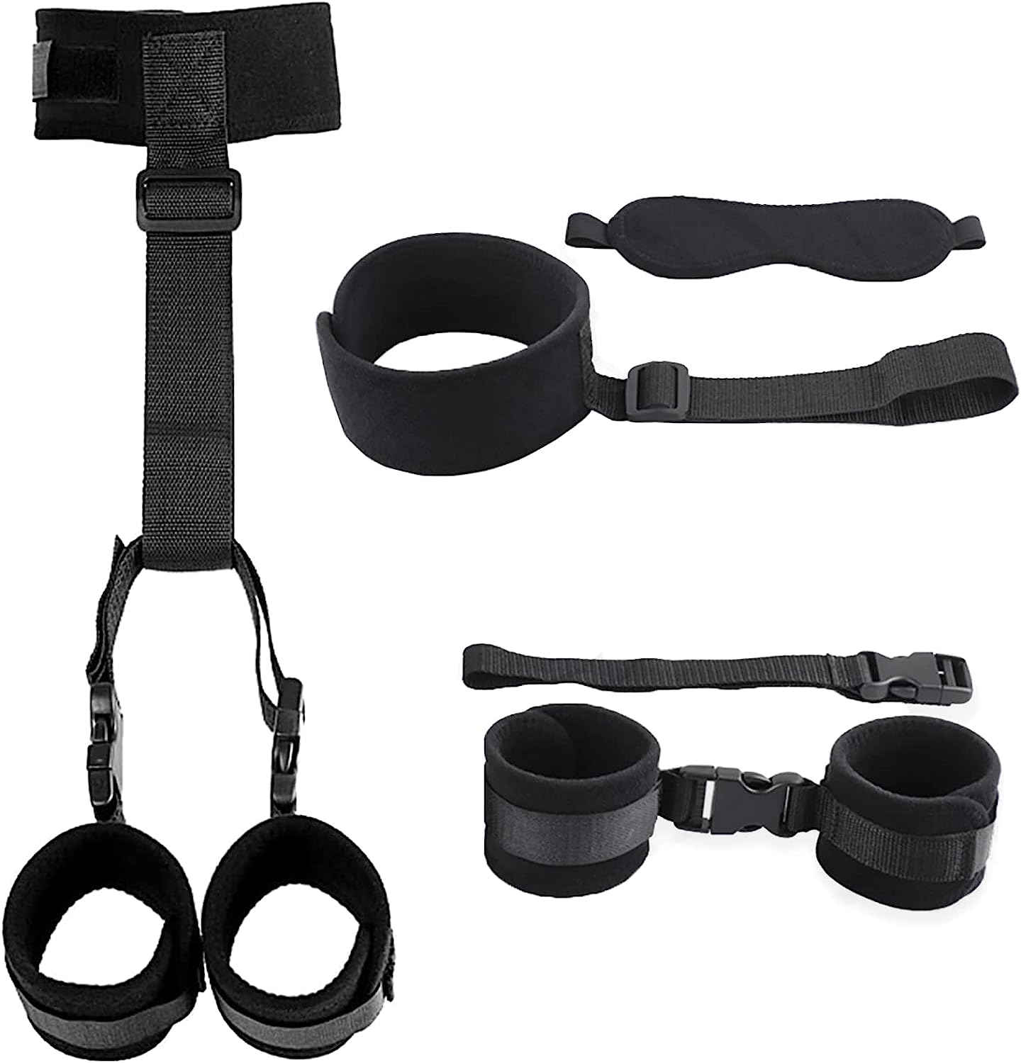 Bdsm Adult Sex Toy Bondage Set Back Handcuffs Collar With Blindfold Vow