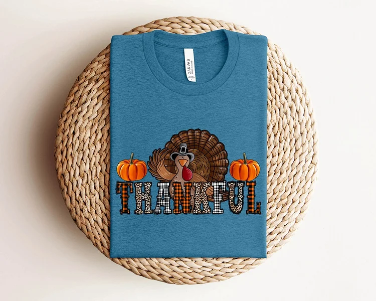 Thankful Thanksgiving Turkey Sweatshirt,Thanksgiving Shirt,Thankful Shirt,Fall Shirt socialshop