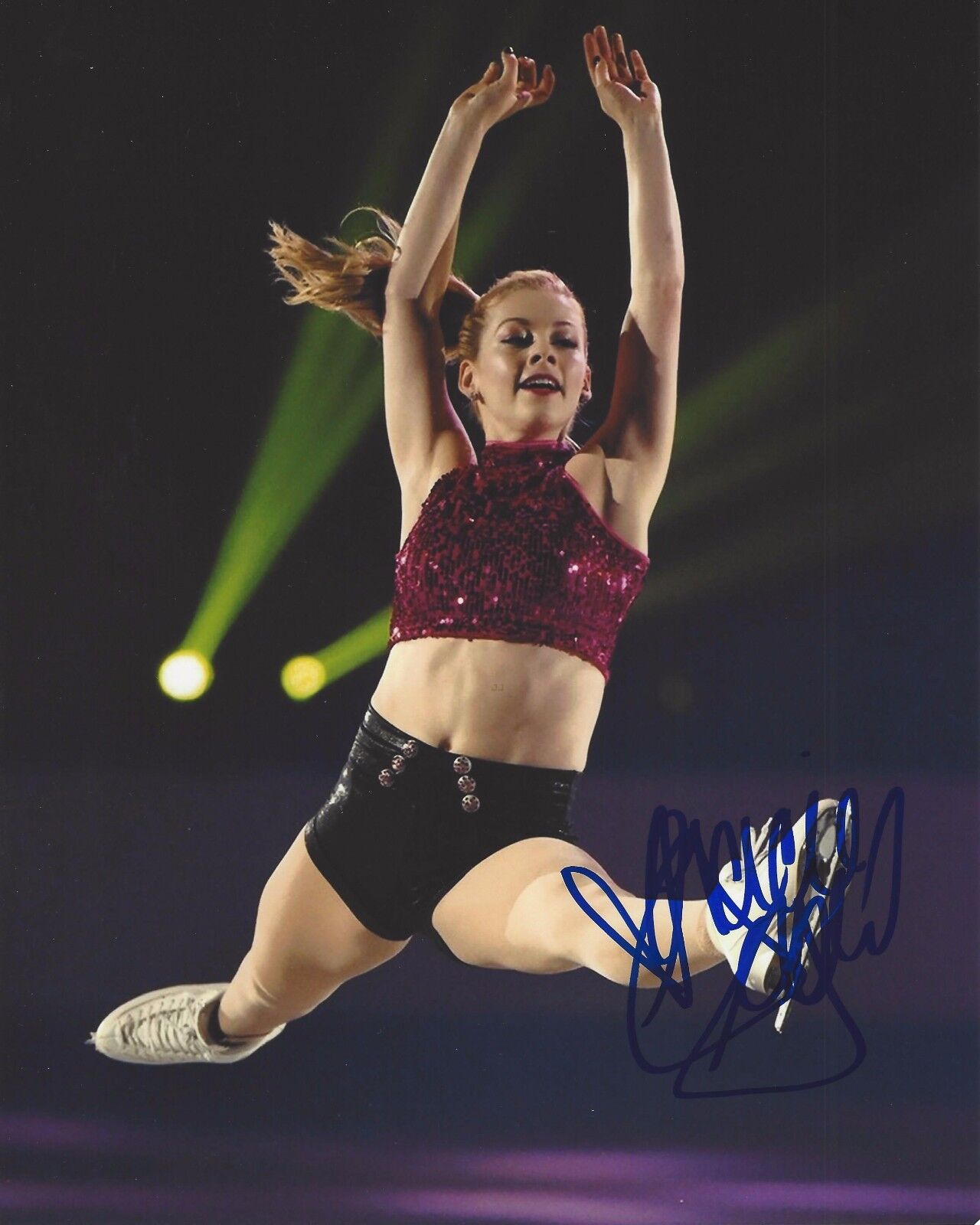 USA OLYMPIC FIGURE SKATER GRACIE GOLD SIGNED 8x10 Photo Poster painting C W/COA OLYMPICS SKATING