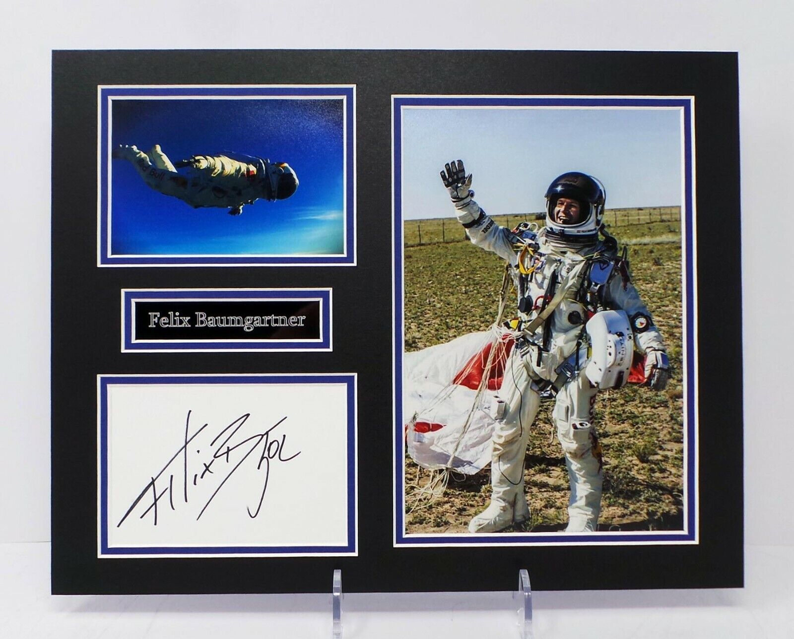 Felix BAUMGARTNER Red Bull Sky Diver Signed Mounted Photo Poster painting Display AFTAL RD COA