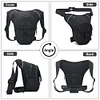 Motorcycle Drop Leg Bag Fanny Pack Breathable for Cycling Riding (Black)