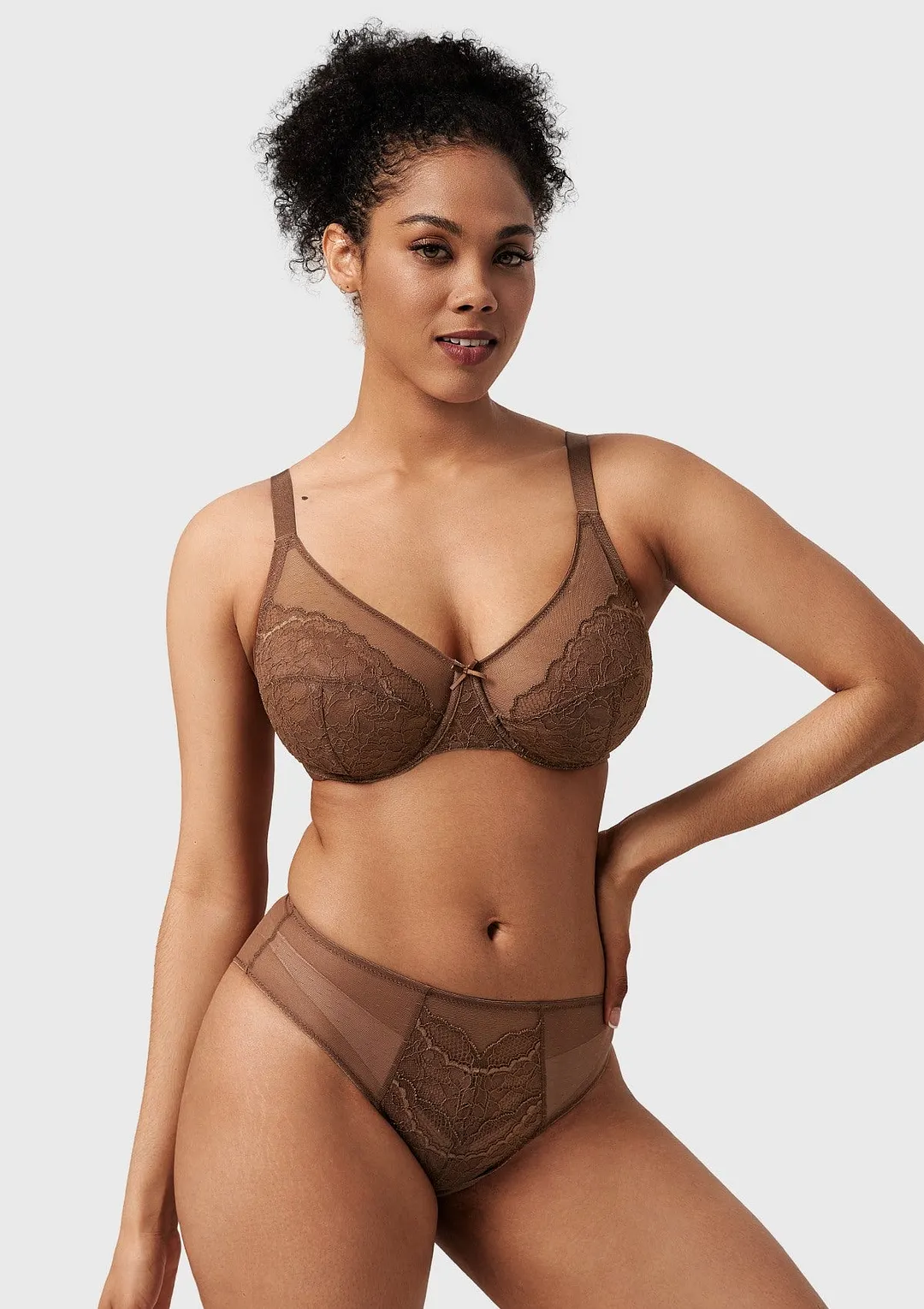 Enchante Pink Lace Underwire Bra