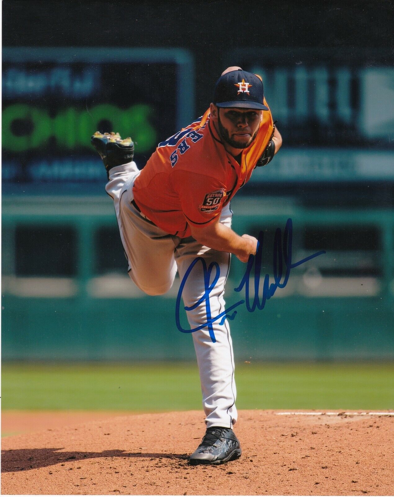 LANCE MCCULLERS JR HOUSTON ASTROS ACTION SIGNED 8x10