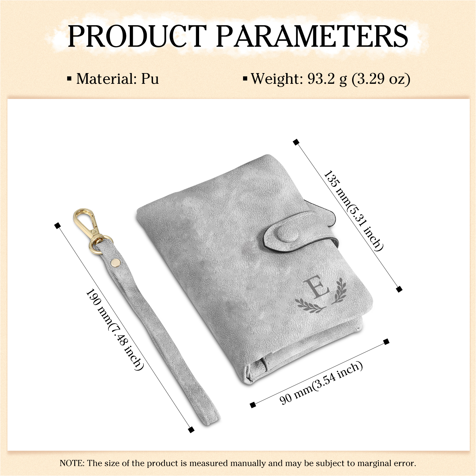 Portafoglio Albero della vita in PU pelle con 3 nomi & 1 testo & 1 lettera personalizzati per donna