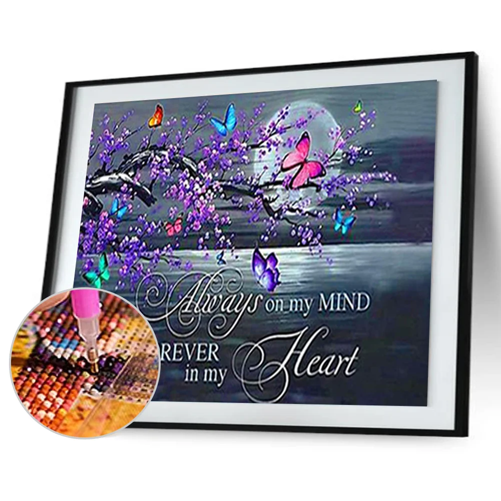 Diamond Painting - Full Round Drill - Butterfly(40*30 - 60*50cm)