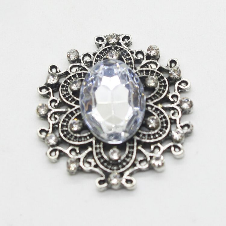 NEW Hot Price 25*28mm10Pcs/Lot Alloy Retro Button DIY Ribbon Beautiful Wedding Decor