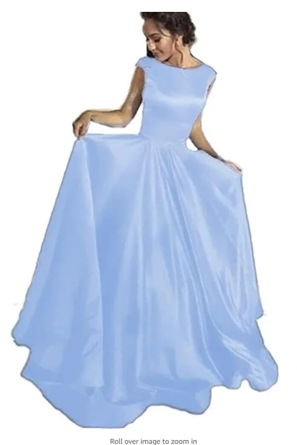 Daisda Scoop Cap Sleeve Long Cheap Bridesmaid Dresses