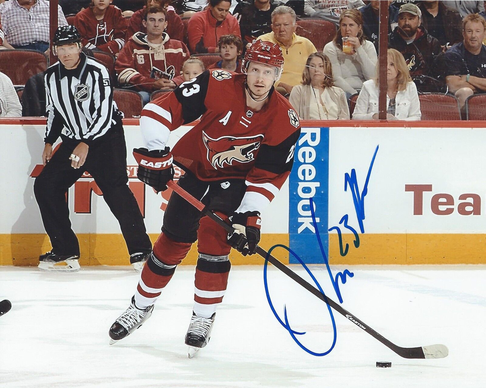 Oliver Ekman-Larsson Signed 8×10 Photo Poster painting Arizona Coyotes Autographed COA B