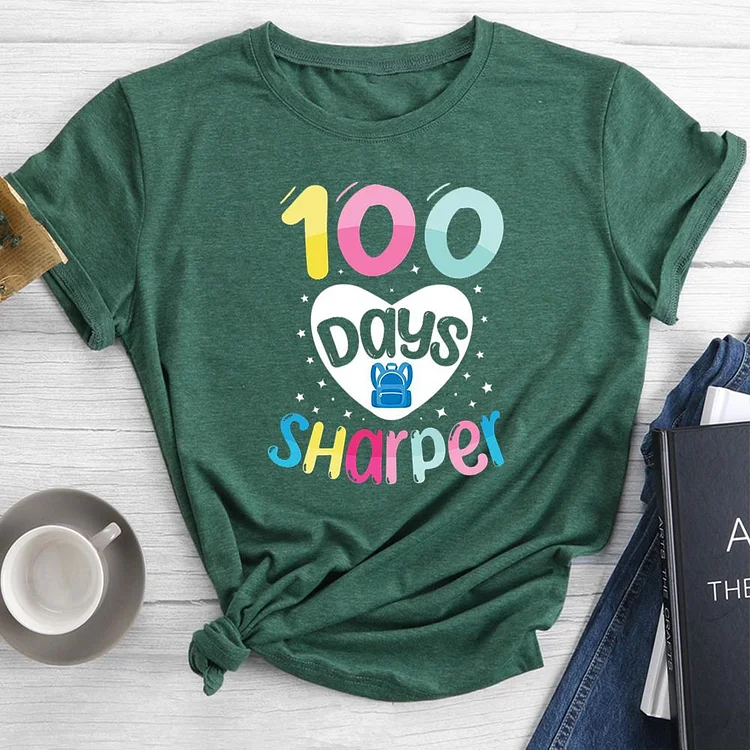 100 days sharper Round Neck T-shirt