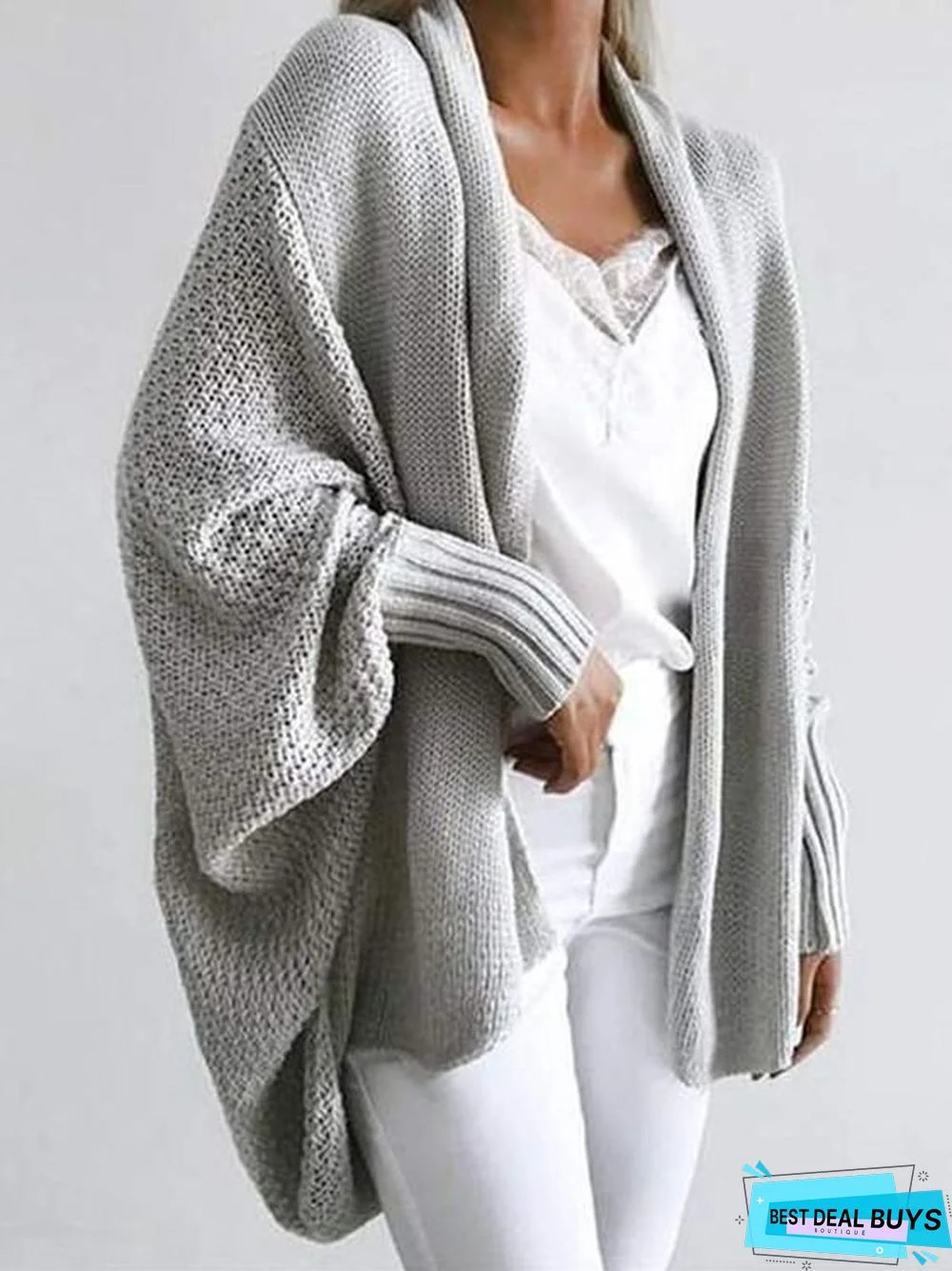 Long Sleeve Cowl Neck Casual Sweater coat