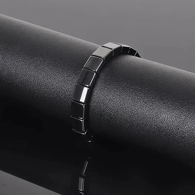 Men's Hematite Bracelet, Natural Stone Beaded Elastic with Stones, Minimalist Durable Everyday Casual Wear, for Formal Events & Casual Attire, Year-Round Elegant Beaded Bracelet, Jewelry Gift 2026 - SGD S$14.54 –P7