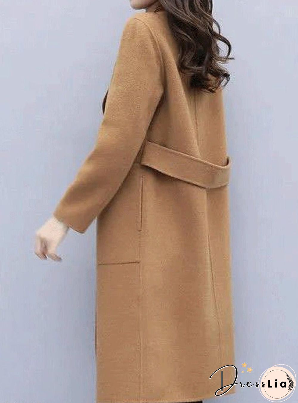 Woolen mid-length coat