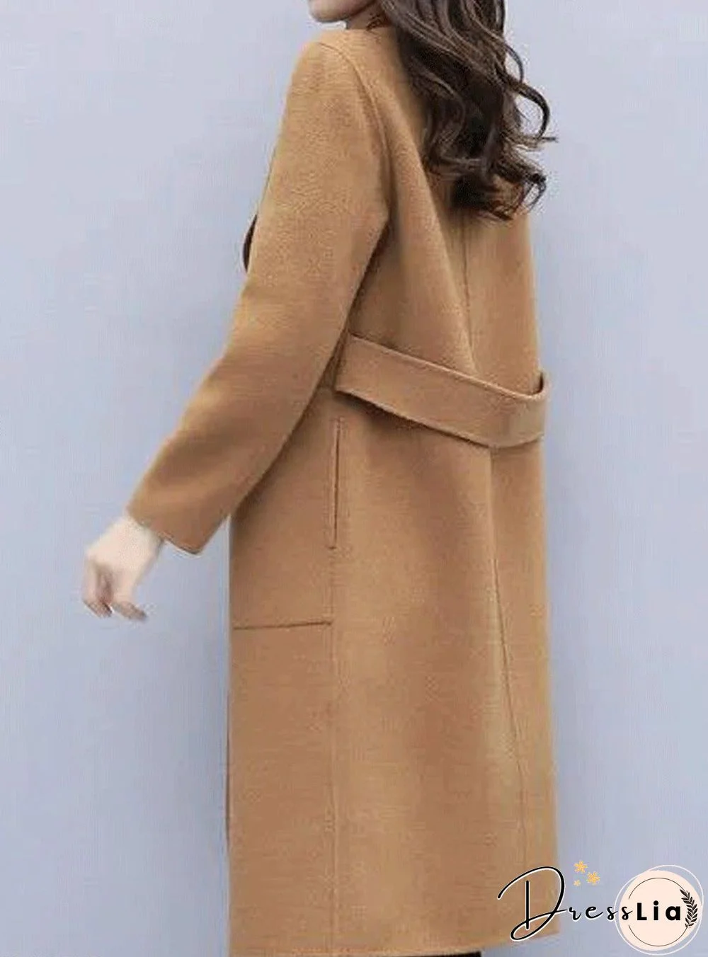 Woolen mid-length coat