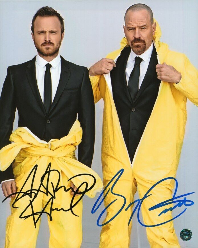 AARON PAUL, BRYAN CRANSTON Autographed Original 8x10 Photo Poster painting LOA TTM