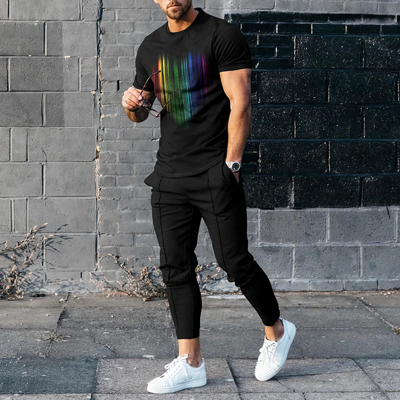 Love Neon T-Shirt And Pants Two Piece Set
