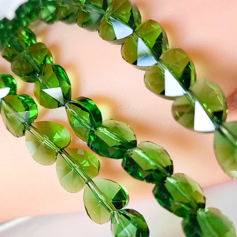 10 PCS/Package 14mm Diameter 10mm Glass Heart Shape Jewelry Accessories