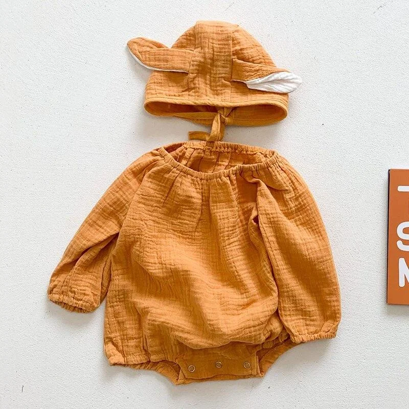 0-3Yrs Spring Kids Boy Girl Long Sleeve Rompers + Hair Band Autumn Infant Baby Girl Newborn Rompers Clothes Baby Girl Rompers