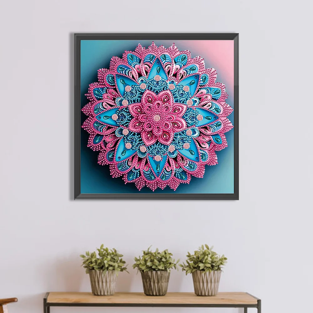 Diamond Painting - Partial Special Shaped Drill - Mandala(Canvas|30*30cm)