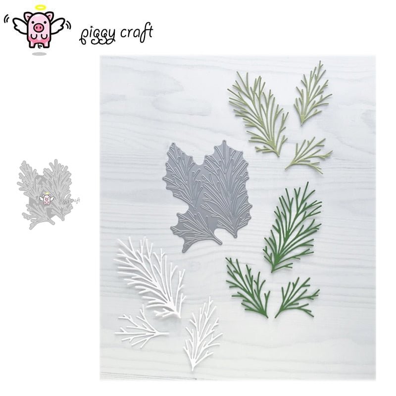 Piggy Craft metal cutting dies cut die mold New Leaf decoration Scrapbook paper craft knife mould blade punch stencils dies