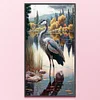 (US Only)Crane Printed Cross Stitch Kit 40x70cm DIY 11CT Thread Art Needlework Home Decor