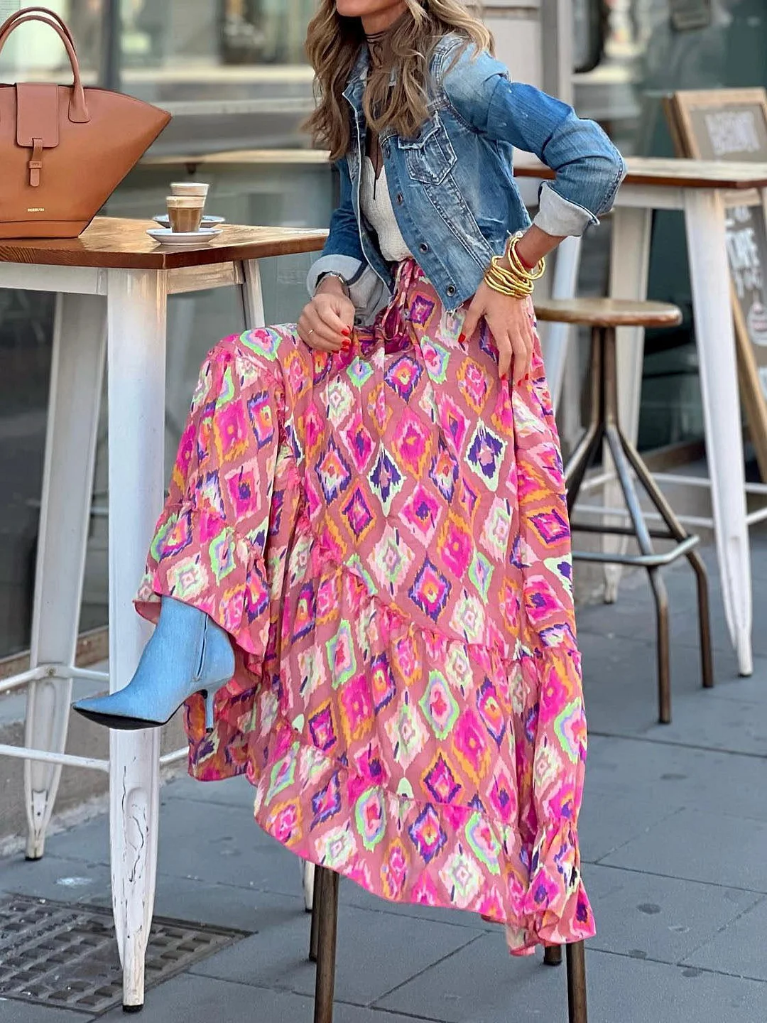 Women's Graphic Printed Bohemia Maxi Dress