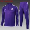 Joyfball 2025/2026 Real Madrid Half-Pull Training Suit Purple Retro Version Football Shirt 1:1 Thai Quality