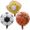 50PCS Sport Basketball American Football Soccer 18" Aluminum Film Balloons Catering Decors