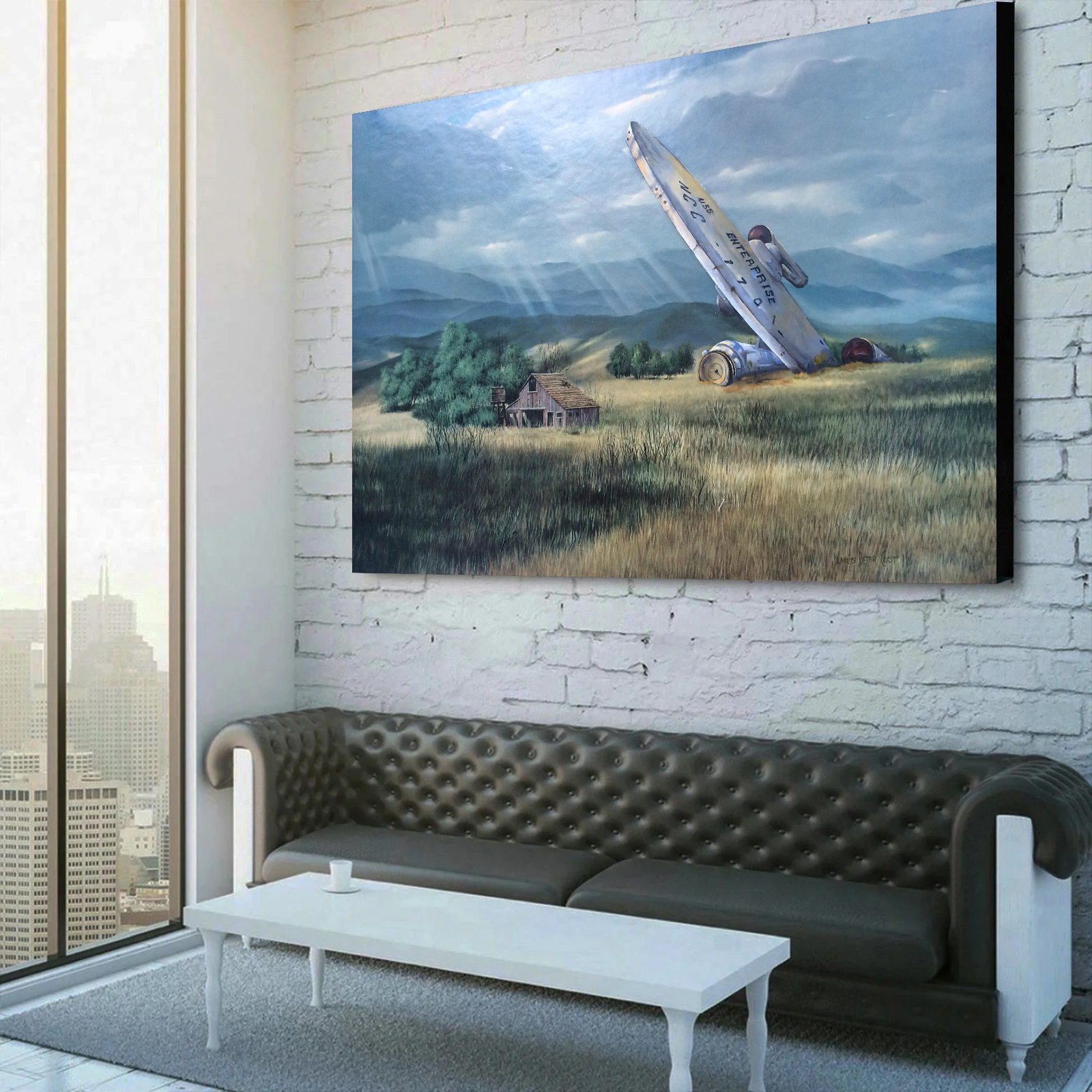 Star Trek Enterprise Spaceship Starship Crash Canvas Wall Art 