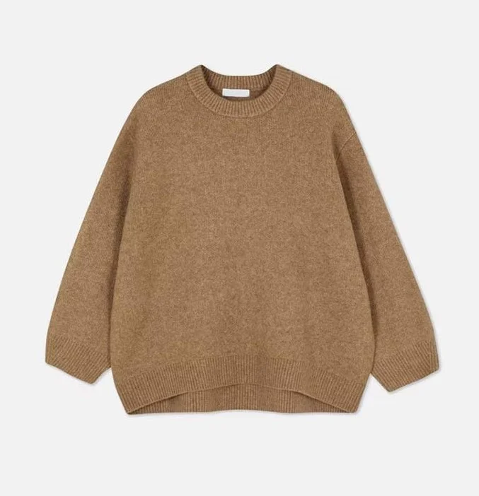 Churchf Churchf Shot-Hot Winter 2023 New Pink Sweet Round Collar Set Sweater