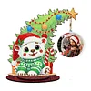 Bear Photo Xmas Tree 5D DIY Diamond Art Tabletop Wood Decoration Ornament Kit