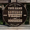 Whiskey Bar Customized Tin Painting / Wooden Painting (Round 12*12 inches)