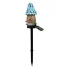 Solar Fairy-Tale Mushroom Cottage Landscape Pathway Light Waterproof LED Outdoor Lawn Lamp Courtyard Decoration Light for Spring Garden Walkway Patio Yard Backyard
