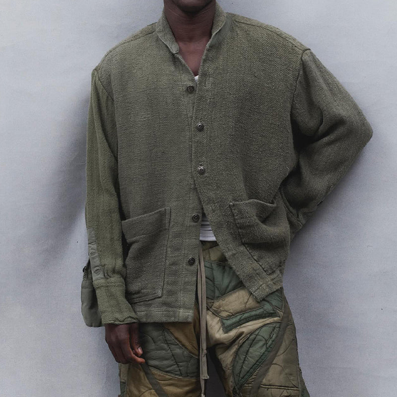 Men's Distressed Patchwork Jacket