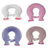 U Shape Hot Water Bag with Removable Flannel Cover Portable Neck Warmer Adjustable Snap Fastener Water Bag for Home/Office