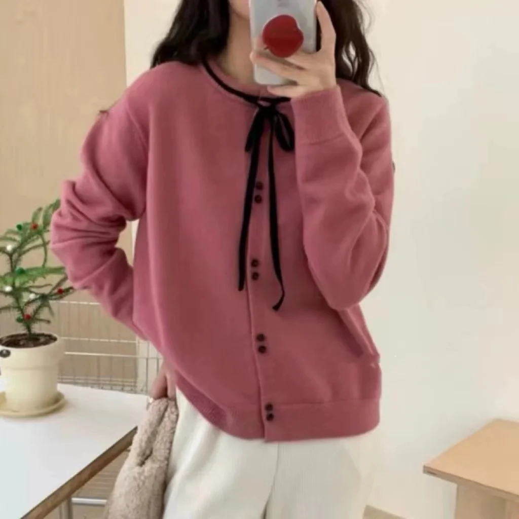 Chicfifth Sweater Women Winter Long Sleeve High Quality Autumn Vintage Top Knitted Cardigan