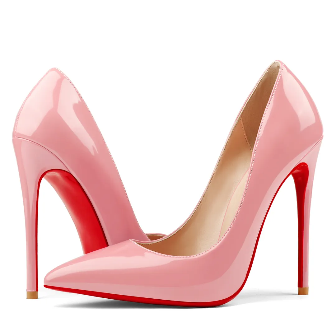 120mm Women's Party Daily Red Soles Patent Pumps-vocosishoes