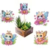 6Pcs Butterfly DIY Diamond Painting Kits Garden Stakes Diamond Art Kits