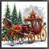 Christmas Carriage-11CT Stamped Cross Stitch 40*40cm/15.75*15.75in