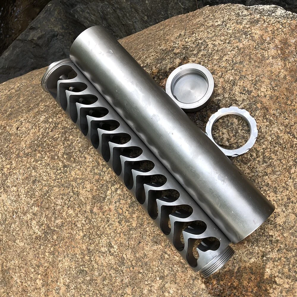 Titanium Solvent Trap GR5 10" Spiral Customize Inner Hole Size 6 8 10 12mm Fuel Filter 1/2-28 5/8-24 for Napa 4003 Wix 24003