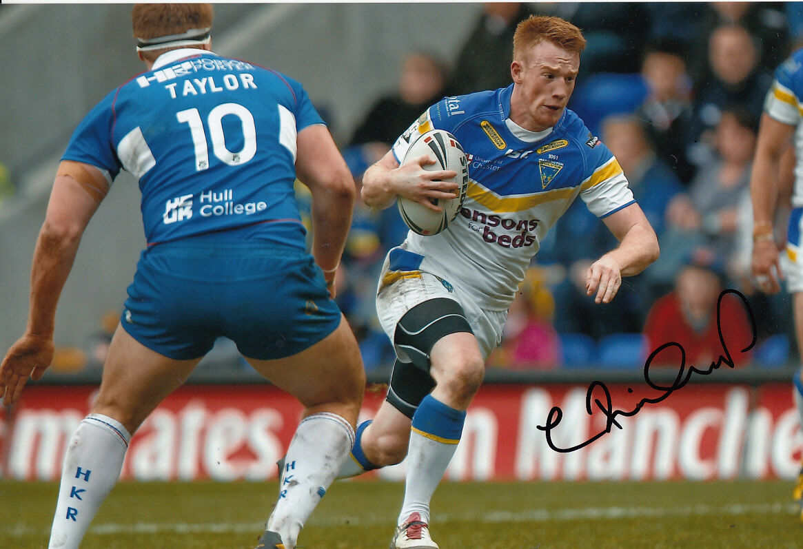 Warrington Wolves Hand Signed Chris Riley 12x8 Photo Poster painting 5.